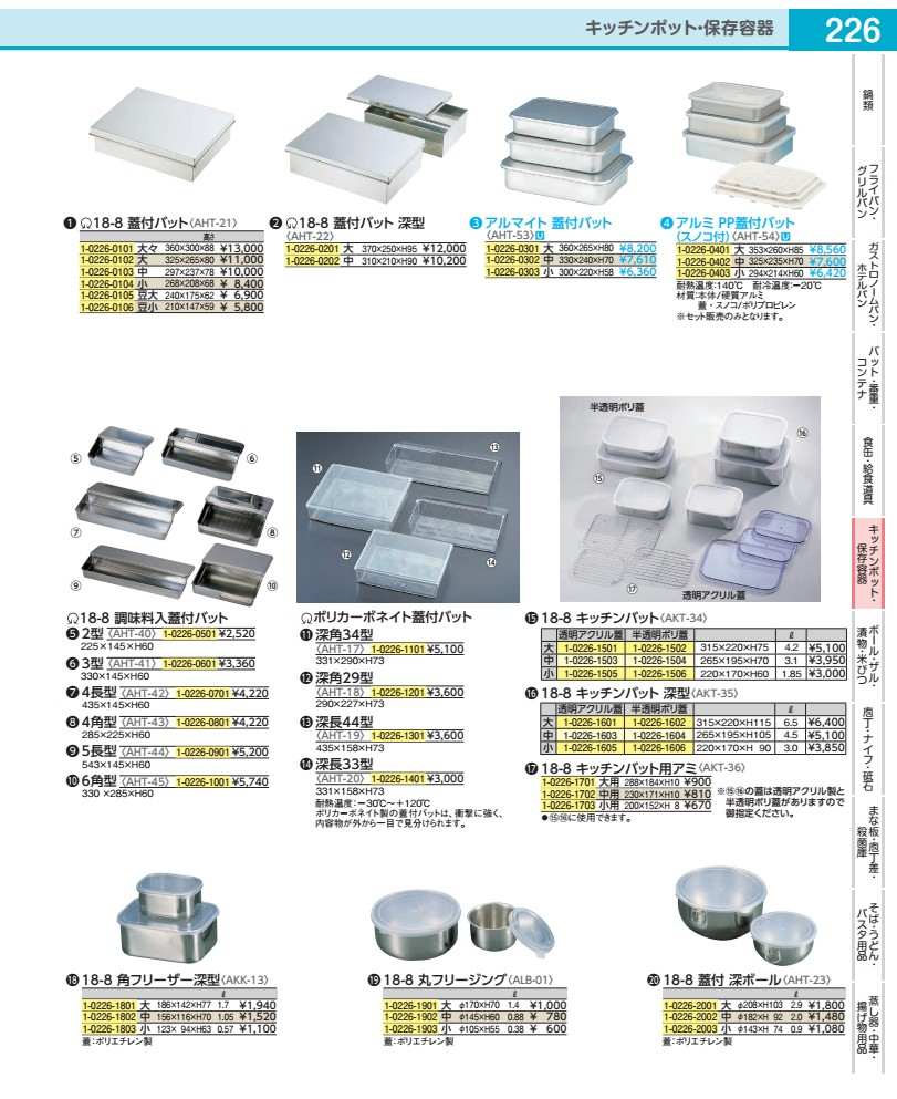 SA18−8蓋付バット 大々 AHT21019|WADA TOKI