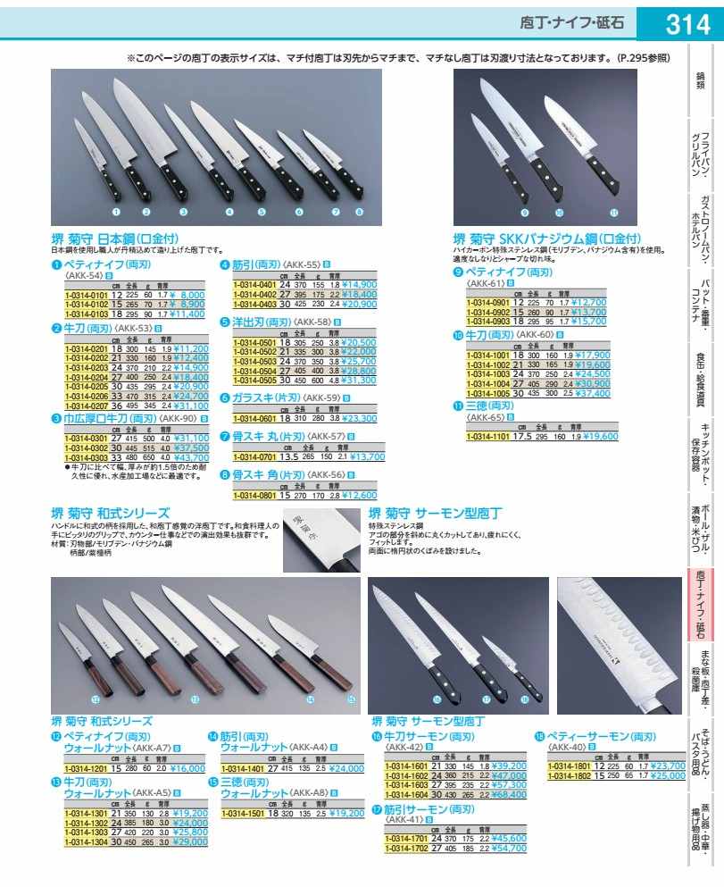 堺菊守ＳＫＫバナジウム鋼 牛刀 １８糎 AKK6001