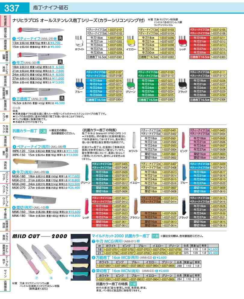 ナリヒラプロＳ 牛刀 ＦＣ－３１０７ ３０珊黒いこと ANL3030
