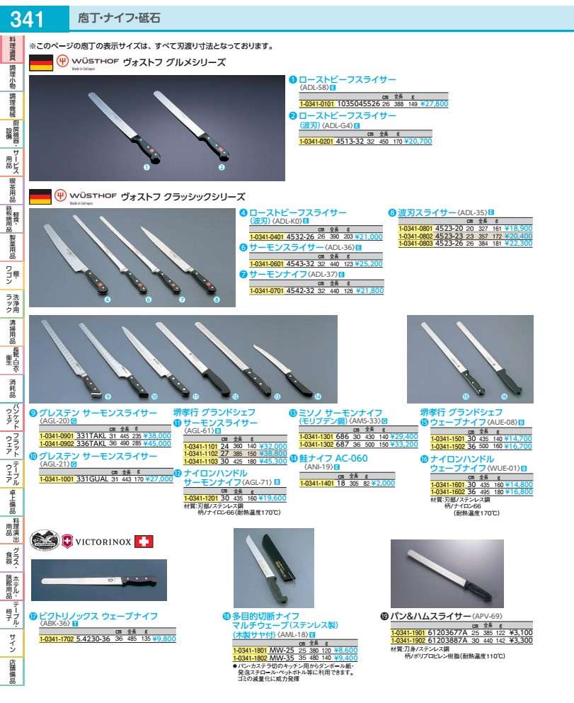 ビクトリノックス ウェーブナイフ ５．４２３０－３６ ３６cm ABK36036