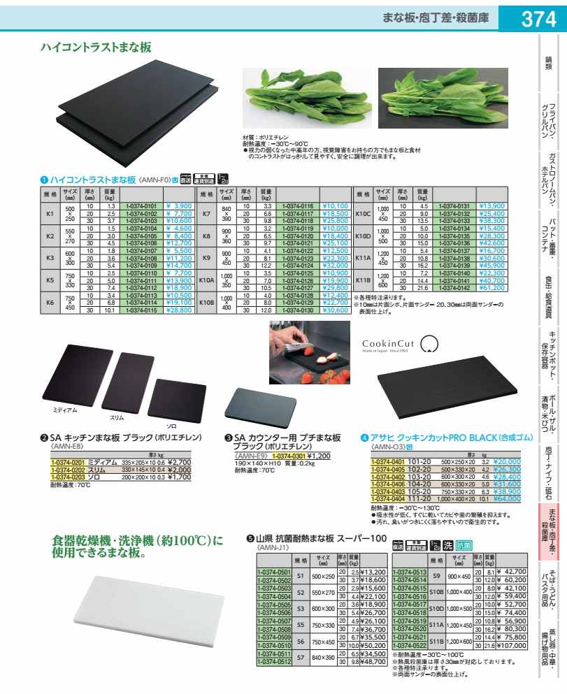 ご機嫌対照まな板 Ｋ９ ３０粍 AMNF024