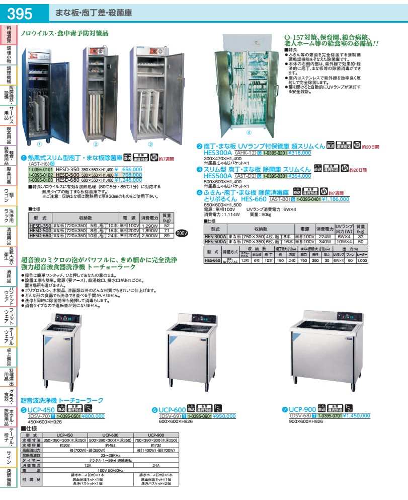 熱風式か細い型まかない方・まな板除菌庫 ＨＥＳＤ－３５０ ASTH601