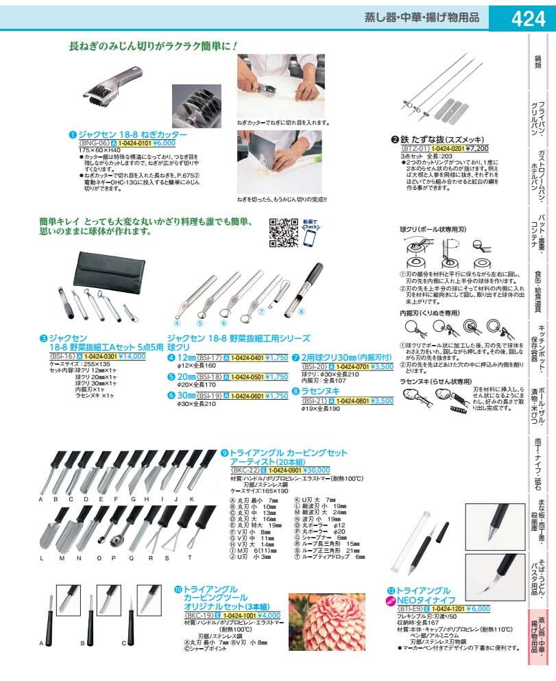 ジャクセン　１８&minus;８野菜抜細工Ａセット ５点５用 BSI1601｜WADA TOKI
