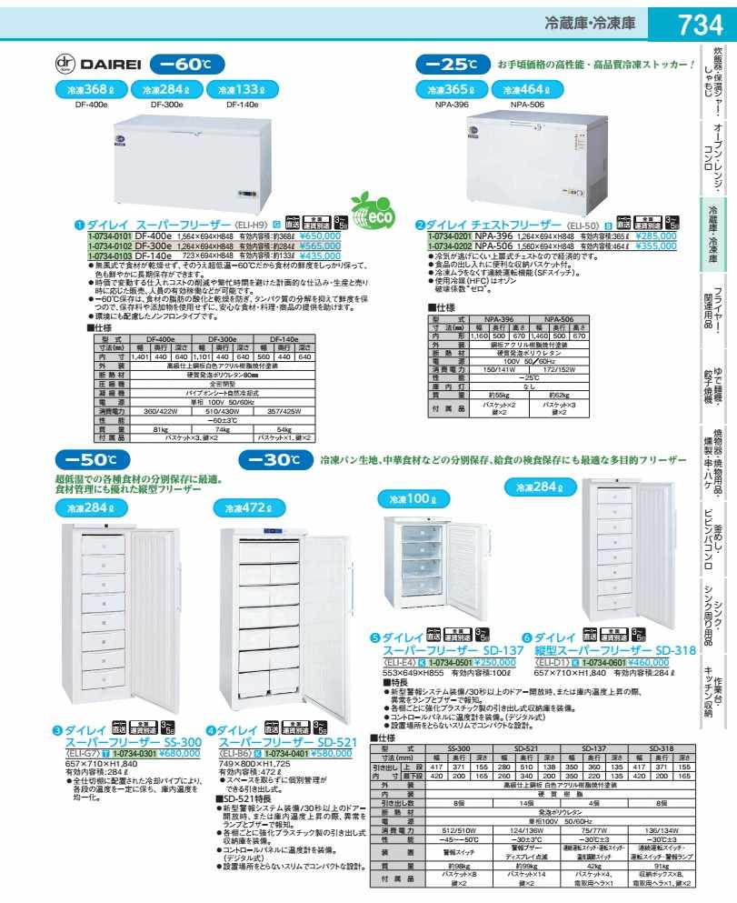 ダイレイ 縦型百貨店冷凍庫 ＳＤ－３１８ ELID101