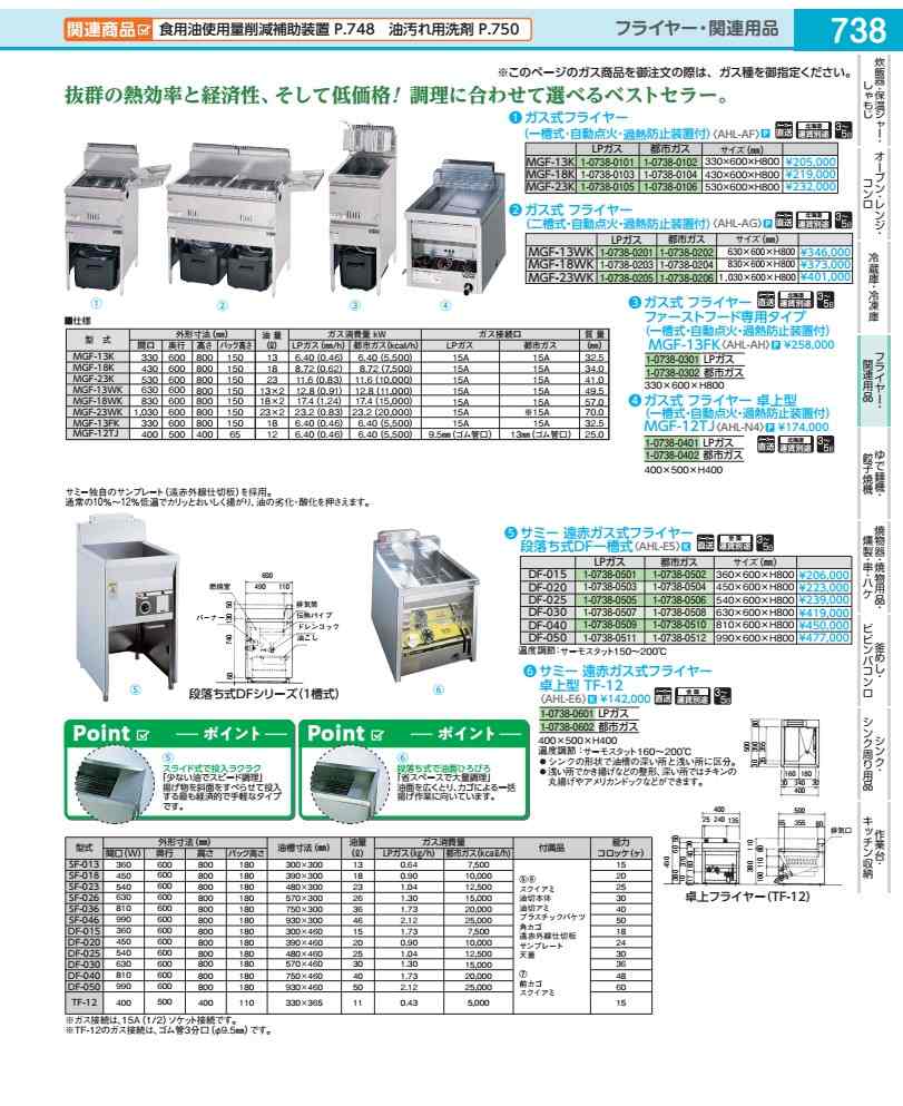 屁っ放り式フライヤー （二槽式） ＭＧＦ－１８ＷＫ 都市屁っ放り AHLAG04