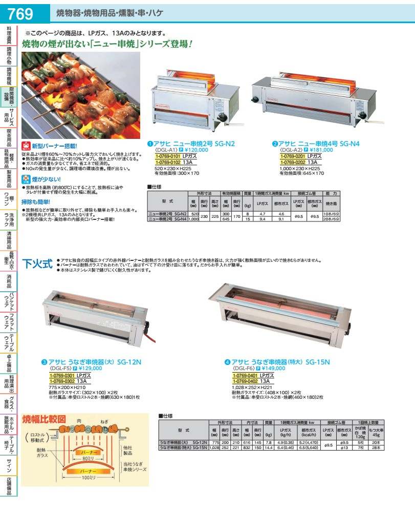 アサヒ ニュー串焼４号 ＳＧ－Ｎ４ １３Ａ DGLA22
