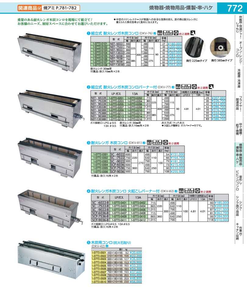 耐火レンガ 枝炭コンロ ＳＣ－９０２２ DKV8103