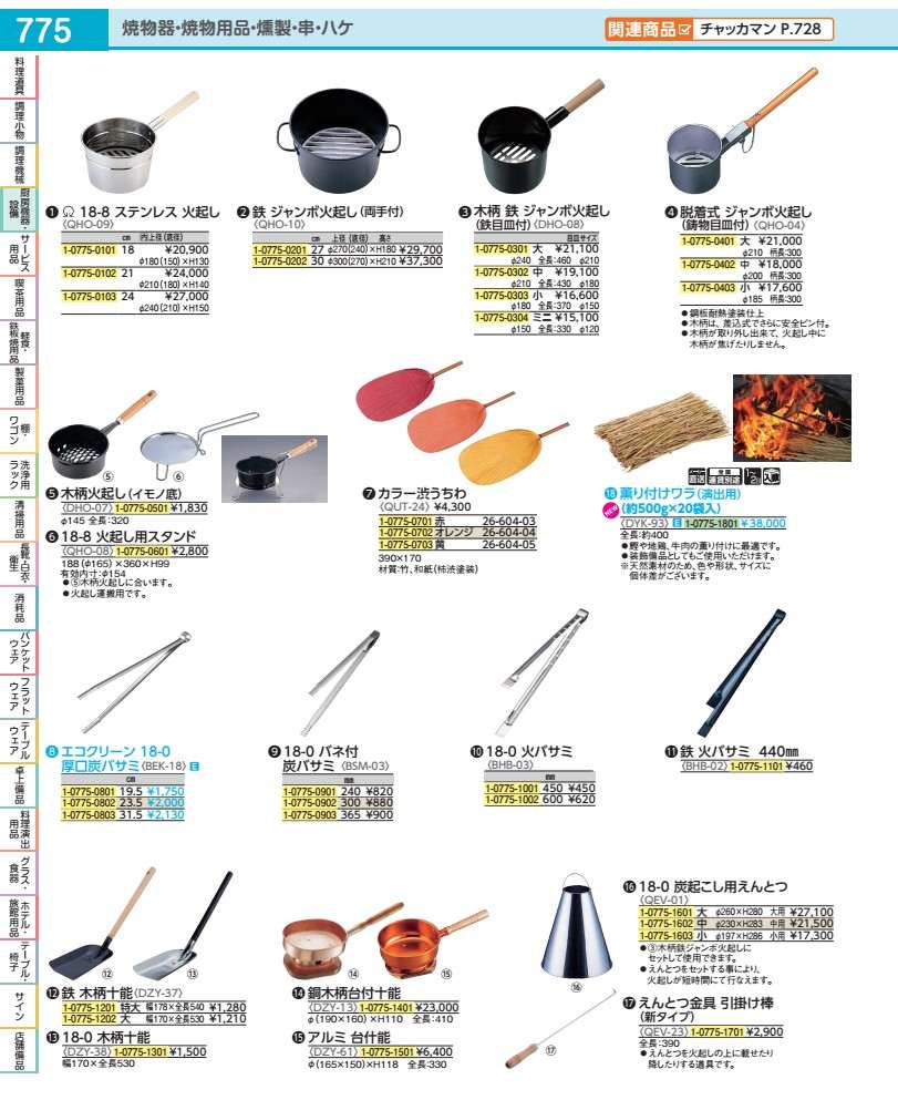 ＳＡ１８－８ステンレス火起し ２１ｃｍ QHO0902
