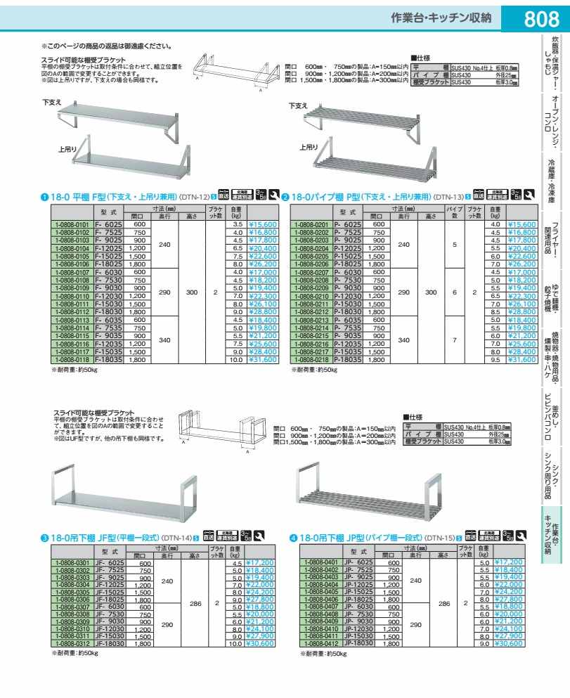 １８－０吊下棚 ＪＦ型 ＪＦ－１５０２５ DTN1405