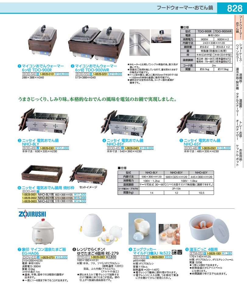 ニッセイ　電気おでん鍋用　焼杉枠 ＮＨＯ－８ＳＹ用 EOD4402