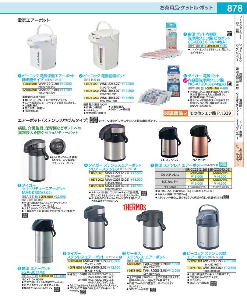 ピーコック ステンレス鋼製大気圏ポット ＭＲＳ－２２（２．２Ｌ） BPTJ701