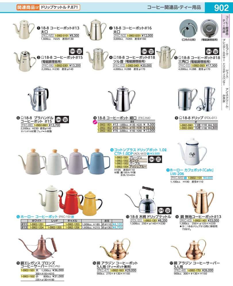 １８－８ コーヒーポット 細口 ＃１６ FKCN403
