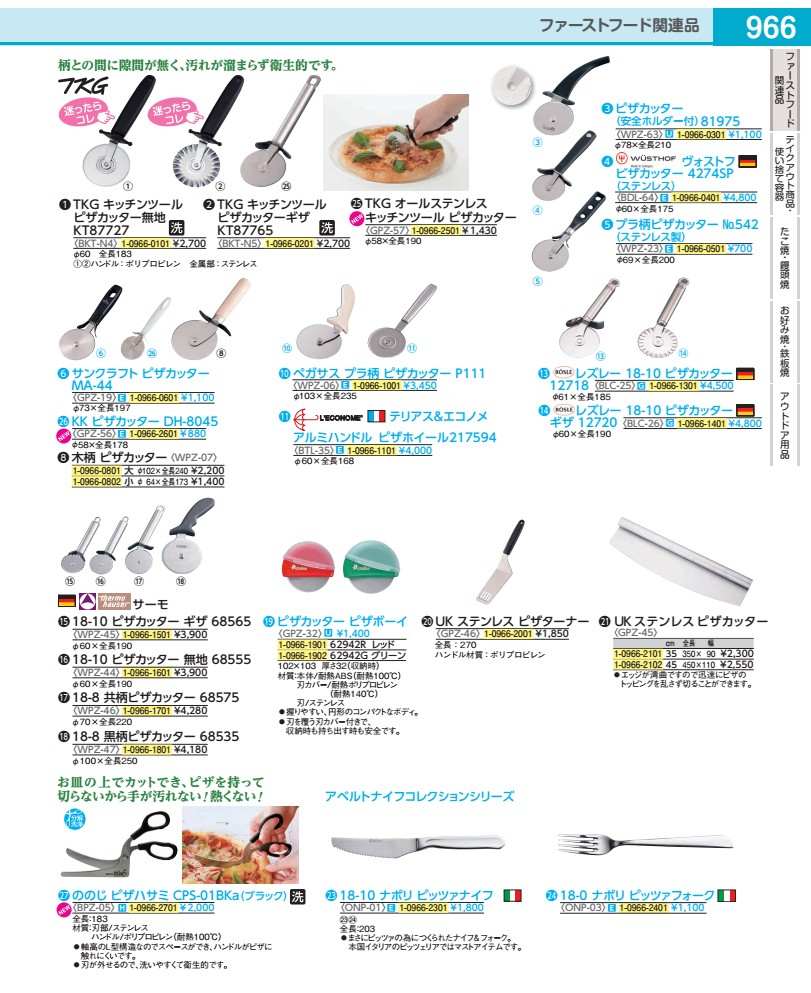 レズレー　１８－１０ピザカッター　ギザ １２７２０ BLC26