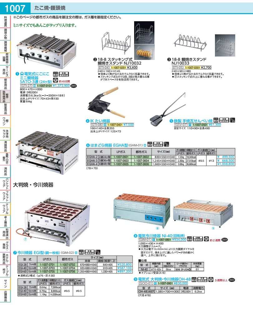 今川焼器　（銅一枚板）　ＥＧＩ&minus;４０ ＬＰガス GIM023｜WADA TOKI 334,207円