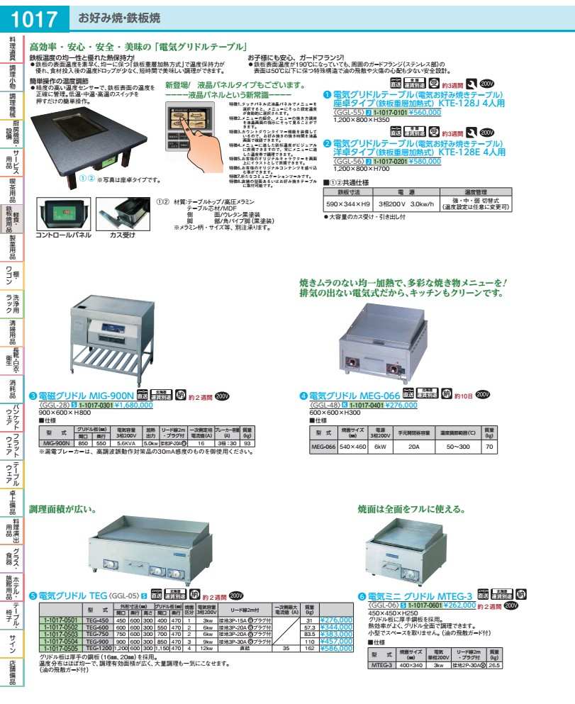電気グリドル　ＴＥＧ－１２００ GGL05120