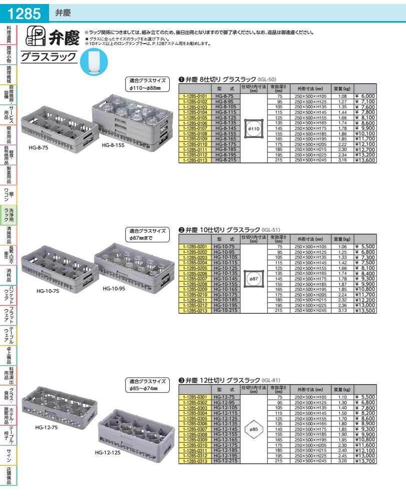 弁慶 ８中仕切り 水呑み仕合わせ ＨＧ－８－２１５ IGL5013