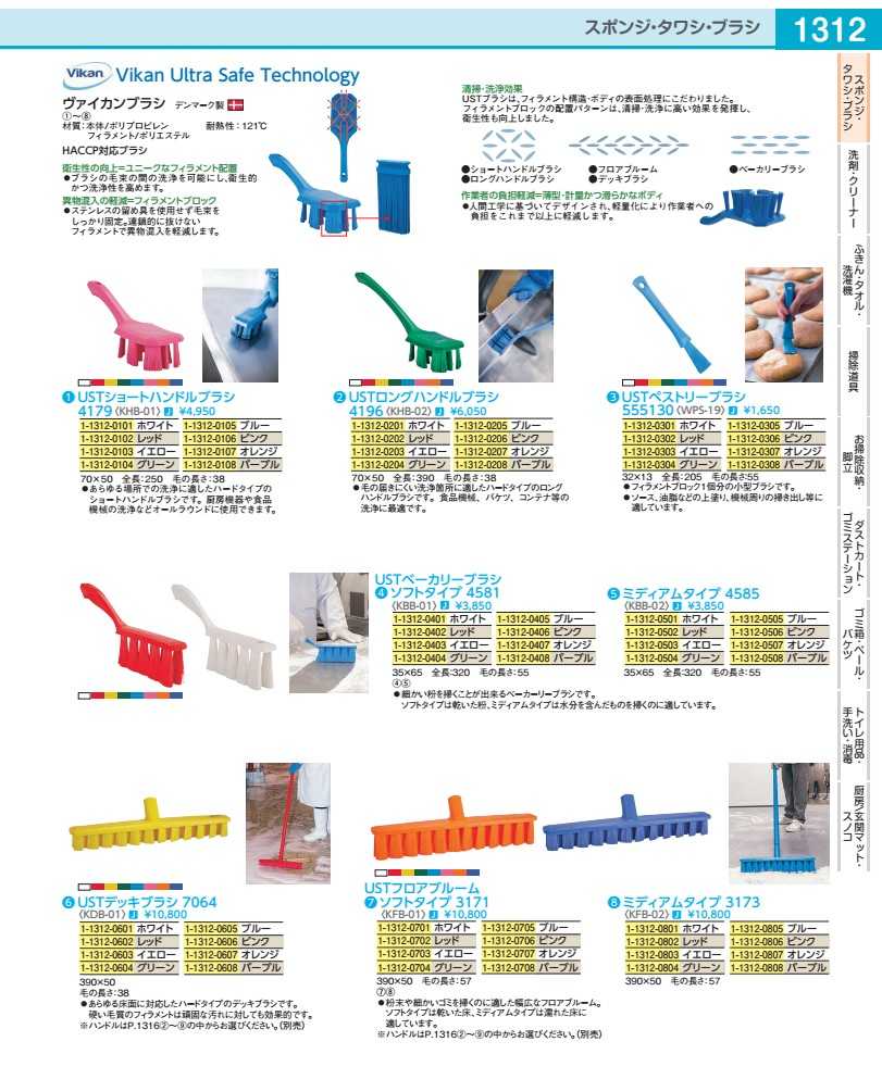 ＵＳＴ甲板毛はらい ７０６４ パープル KDB0108