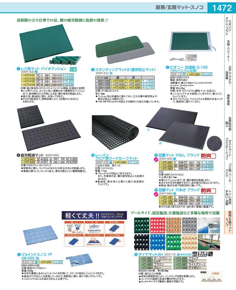 金銭登録器用引っ敷き バイオ座布団 ＶＣ－３ ６４０×９４０×Ｈ１０ KMTA203