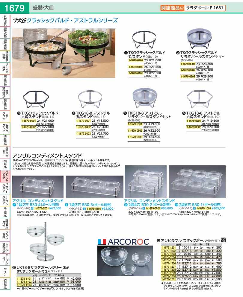 ＵＫ１８－８サラダボールツリー ３段 ＰＣサラダ菜どんぶり鉢２６ｃｍ付 NSLD103