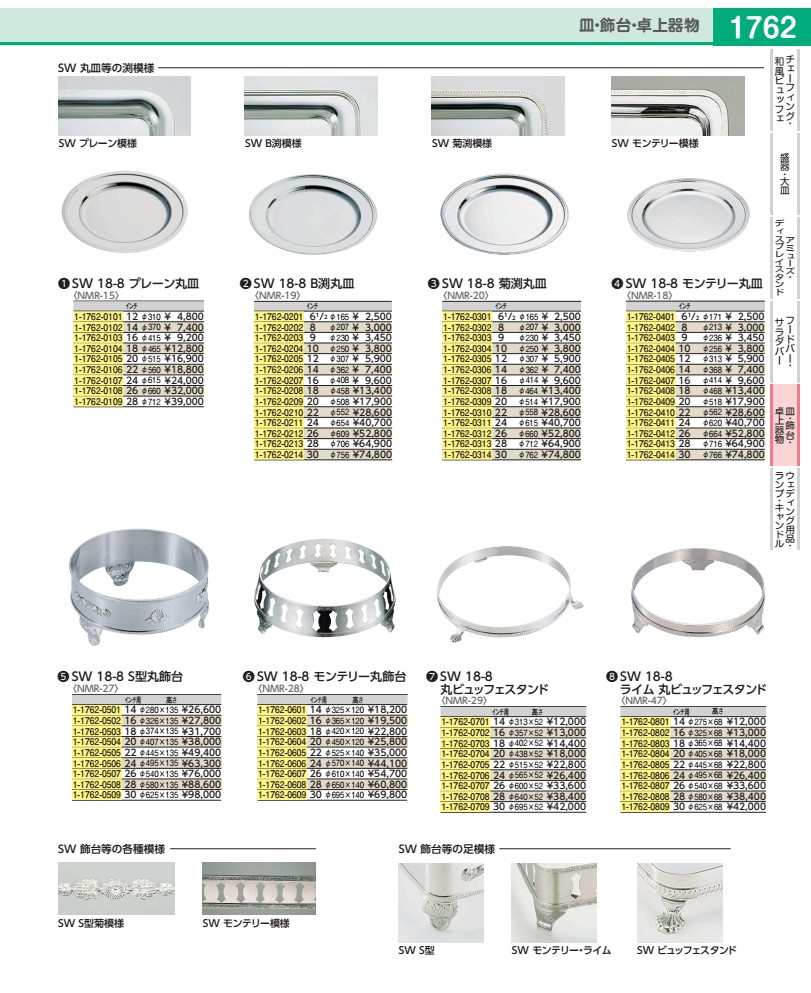 ＳＷ１８－８モンテリー丸皿 ２２インチ  NMR18022
