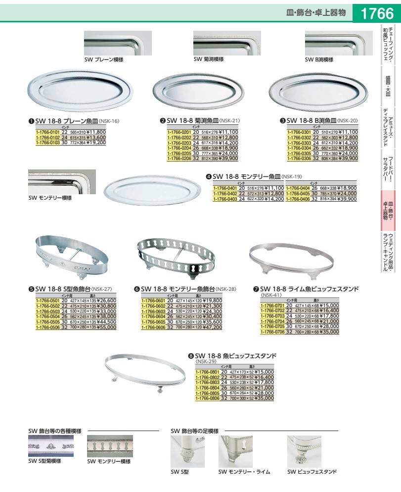 ＳＷ１８－８モンテリー魚皿 ２６インチ NSK19026