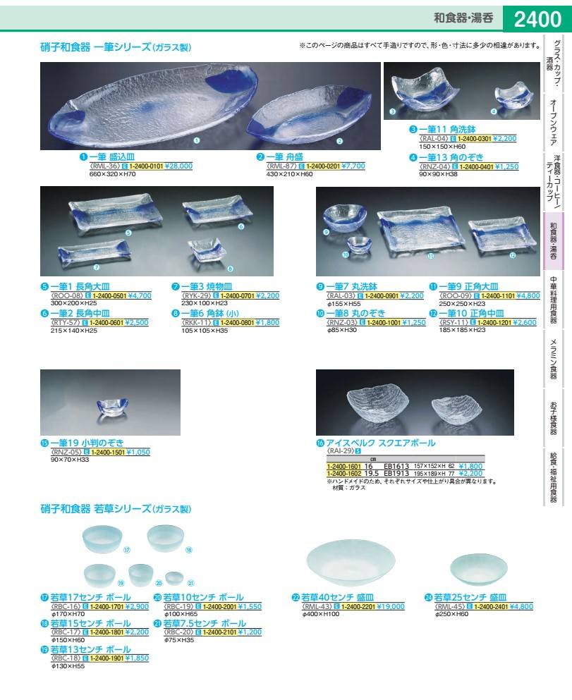 琉璃和食器 ひと筆    盛込皿  RML36