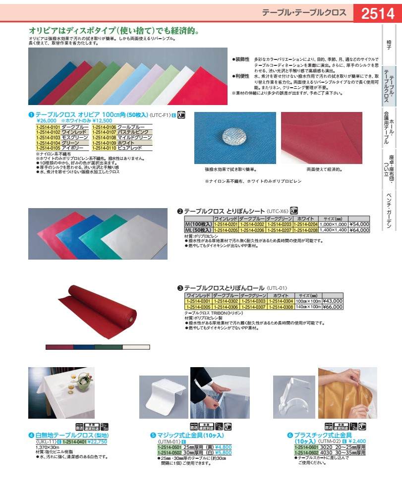 テーブルクロスとりぼん一巻きＴＲＲ１００ ぶどう酒赤いこと UTL0101