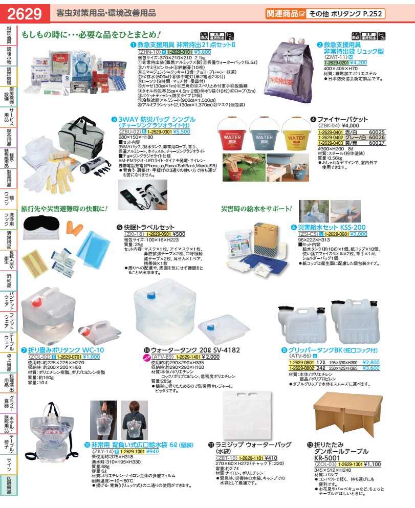 救急支援用具 非常持出21点セット2 ZHN1001|WADA TOKI