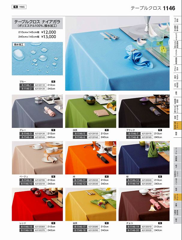 福井クラフト 布）テーブルクロス 柿２４０×１４５幅 ６２１２０２３０ やすらぎ Ｖｏｌ．３５ キッチン用品・食器・調理器具-その他