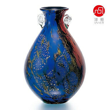 石塚硝子 ISHIZUKA GLASS アデリアグラス ADERIA GLASS 津軽びいどろ 花器 十和田 F79823 花瓶
