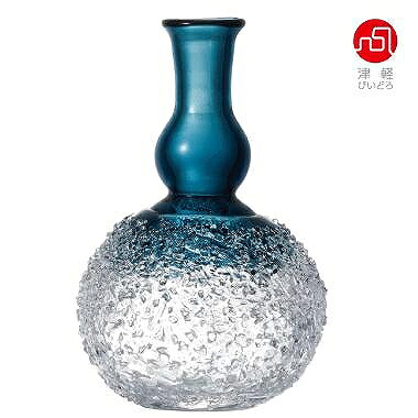 石塚硝子 ISHIZUKA GLASS アデリアグラス ADERIA GLASS 津軽びいどろ 八甲田ザラメ雪 一輪挿し F71163 花瓶 花器｜WADA TOKI