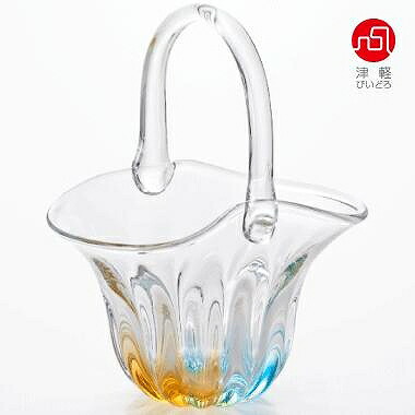 石塚硝子 ISHIZUKA GLASS アデリアグラス ADERIA GLASS 津軽びいどろ 手付花入籠(薫風) F71165 花瓶 12,210円