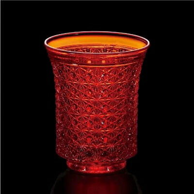 石塚硝子 ISHIZUKA GLASS アデリアグラス ADERIA GLASS 赤の器 籠目優勝杯 赤 F70394 3個仕掛ける 無償性優勝杯 145ml