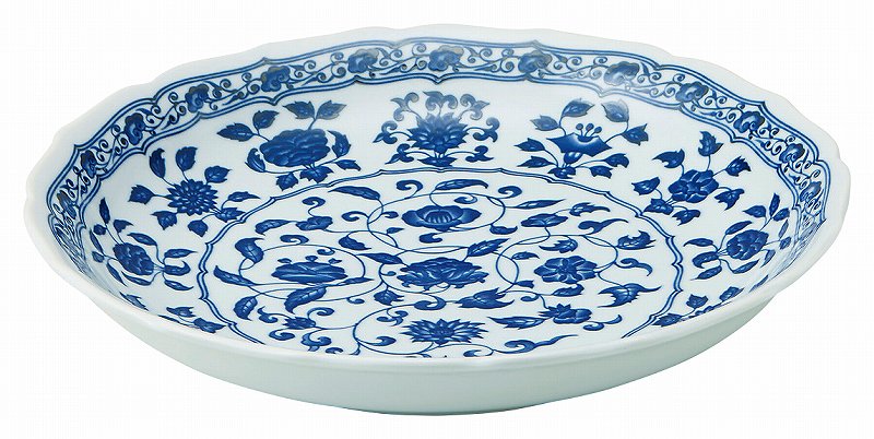 明朝唐草 31cm皿 54971016 KOYO 花伝 JAPANESE TABLEWARE vol.12