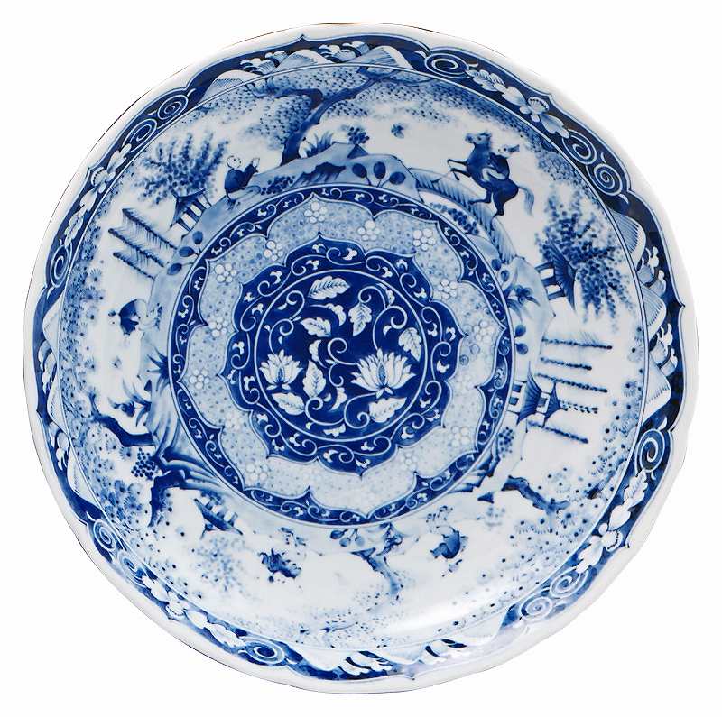 唐人山水 36.5cm皿 54976014 KOYO 花伝 JAPANESE TABLEWARE vol.12