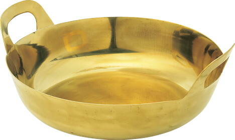 楽天市場】【伝統工芸品】ガス火用 真鍮製 揚げ鍋 (取手付き) 36cm