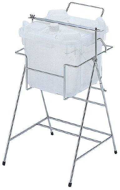 ステンレス缶スタンド　ＳＫ&minus;１４　ﾊﾞｯｸﾞｲﾝｺﾝﾃﾅｰ用　＃２０用 AKST1001｜WADA TOKI