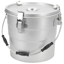 アルミ 二重保温食缶クリップ付き AW−6−C 6L ASYB1601|WADA TOKI