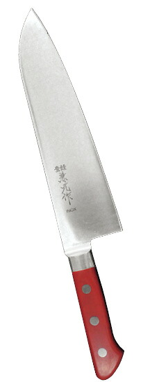 兼元　INOX　三徳　１８０ｍｍ　POM柄(ﾂﾊﾞ付) レッド CHSB0301｜WADA TOKI