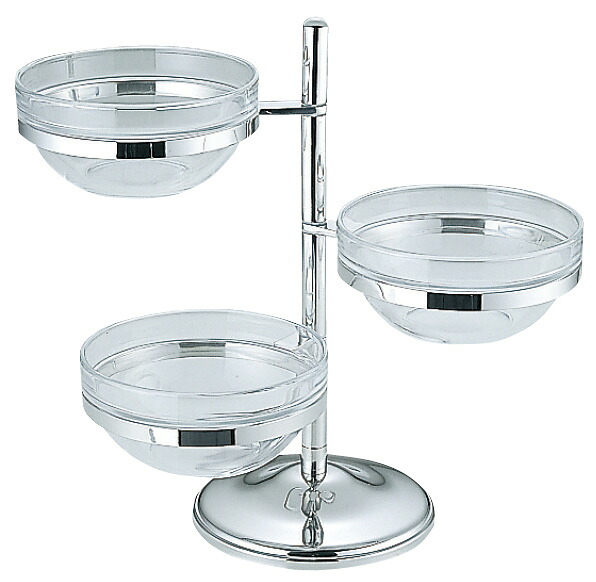 18-8 サラダボールツリー ３段 １４ｃｍ用 ０２０５３０５２ ｻﾗﾀﾞﾎﾞｰﾙ14ｃｍ×3個付 NSBS0101