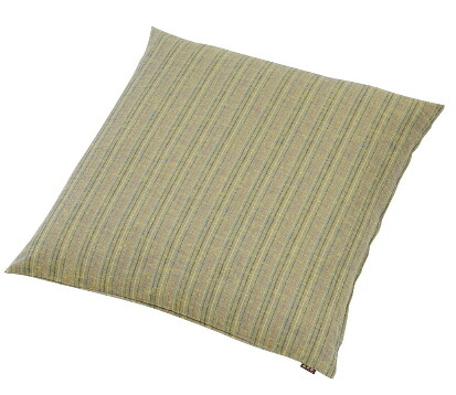 座布団(通常ウレタン)　ＤＤＣ００１１　グリーン　唐桟縞　座布団　50×50×H4ｃｍ UZBT2005