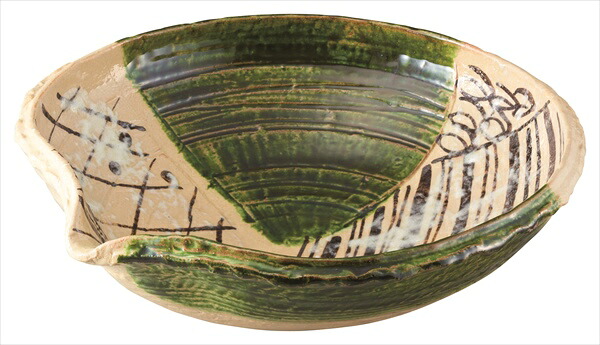 桐井陶器 MODERNO12.5 織部幾何紋片口尺鉢 286-19｜WADA TOKI 6,970円