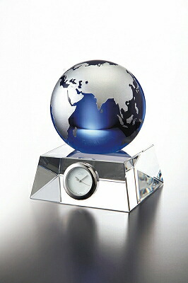 楽天市場】グラスワークスナルミ ブルーアース デスククロック (S