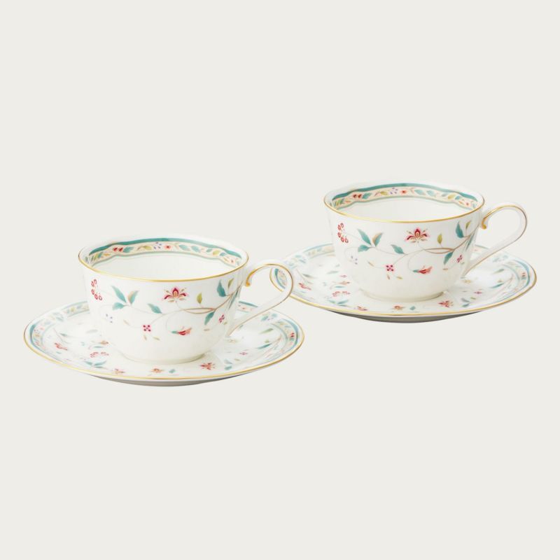 Noritake ノリ竹 花更紗  紅茶・珈琲碗皿ありの実 優勝杯＆ソーサーペア 225ml P59387A/4409 4409L/P59387A 紅茶優勝杯 珈琲優勝杯