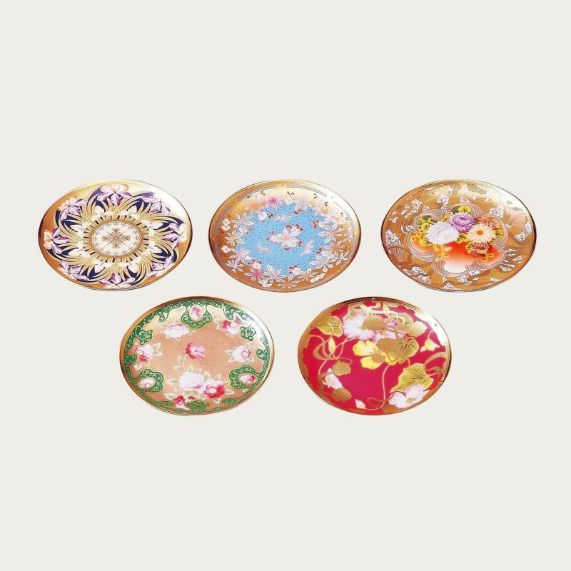 Noritake ノリ竹  WABANA 和花寄せあわせ 18糎一皿（5枚）（絵上がり下がり） F50115/4662-15 4662-15J/F50115 中皿