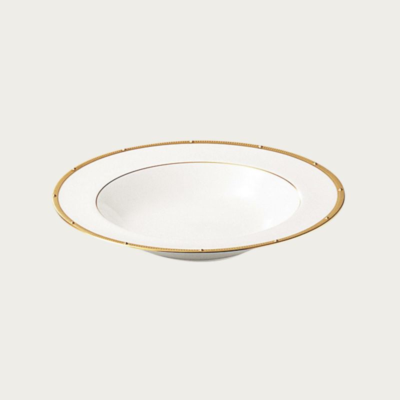 Noritake ノリタケ ルネッサンス 21.5cmディーププレート 大皿 4枚セット ロシェルゴールド 97207/4796L 4796L/97207 ロシェルプラチナ 97207/4795L 4795L/97207