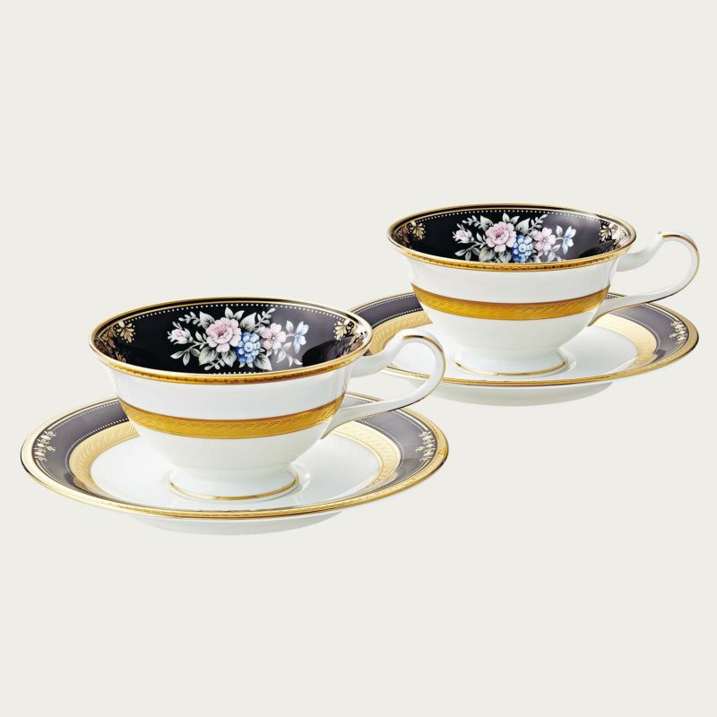 Noritake ノリタケ イブニングマジェスティ ティー・コーヒー碗皿ペアセット カップ＆ソーサーペア 220ml P59587/4818-1 4818-1J/P59587 20,477円