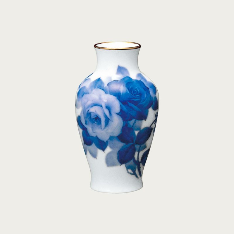 楽天市場】【送料無料】 大倉陶園ブルーローズ(8011) 28cm花生[花器