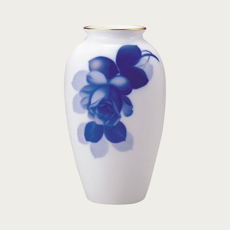 楽天市場】【送料無料】 大倉陶園ブルーローズ(8011) 28cm花生[花器