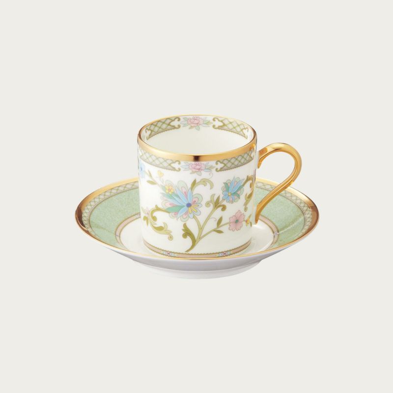 Noritake ノリ竹 ヨシノ 珈琲碗皿(緑であること) 珈琲優勝杯＆平円盤 125ml Y59881/9983 9983J/Y59881